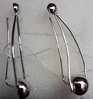 Срібні сережки - клаймберы або сережки перевертні "Кулі"