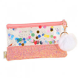 Пенал-косметичка YES із глітером "Galaxy", рожевий 532709