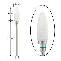 Фреза керамічна "Кукурудза" Зелений C 3/32 CyLinder (пузатая)