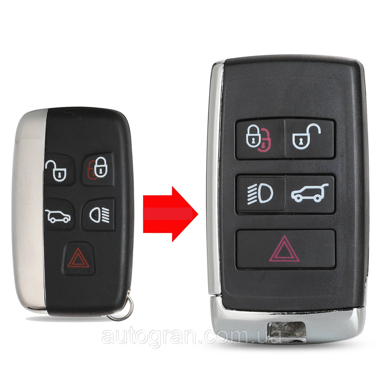 Корпус смарт ключа Land Rover Range Rover Evoque Discovery Freelander Evoque