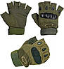 Тактичні рукавички Oakley / Військові з відкритими пальцями Зелений L, фото 2