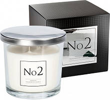 Ароматична свічка в склі з подвійним фітилем BISPOL амбра та квітка пачулів