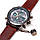 Наручний чоловічий армійський годинник Amst Watch Коричневий, фото 7