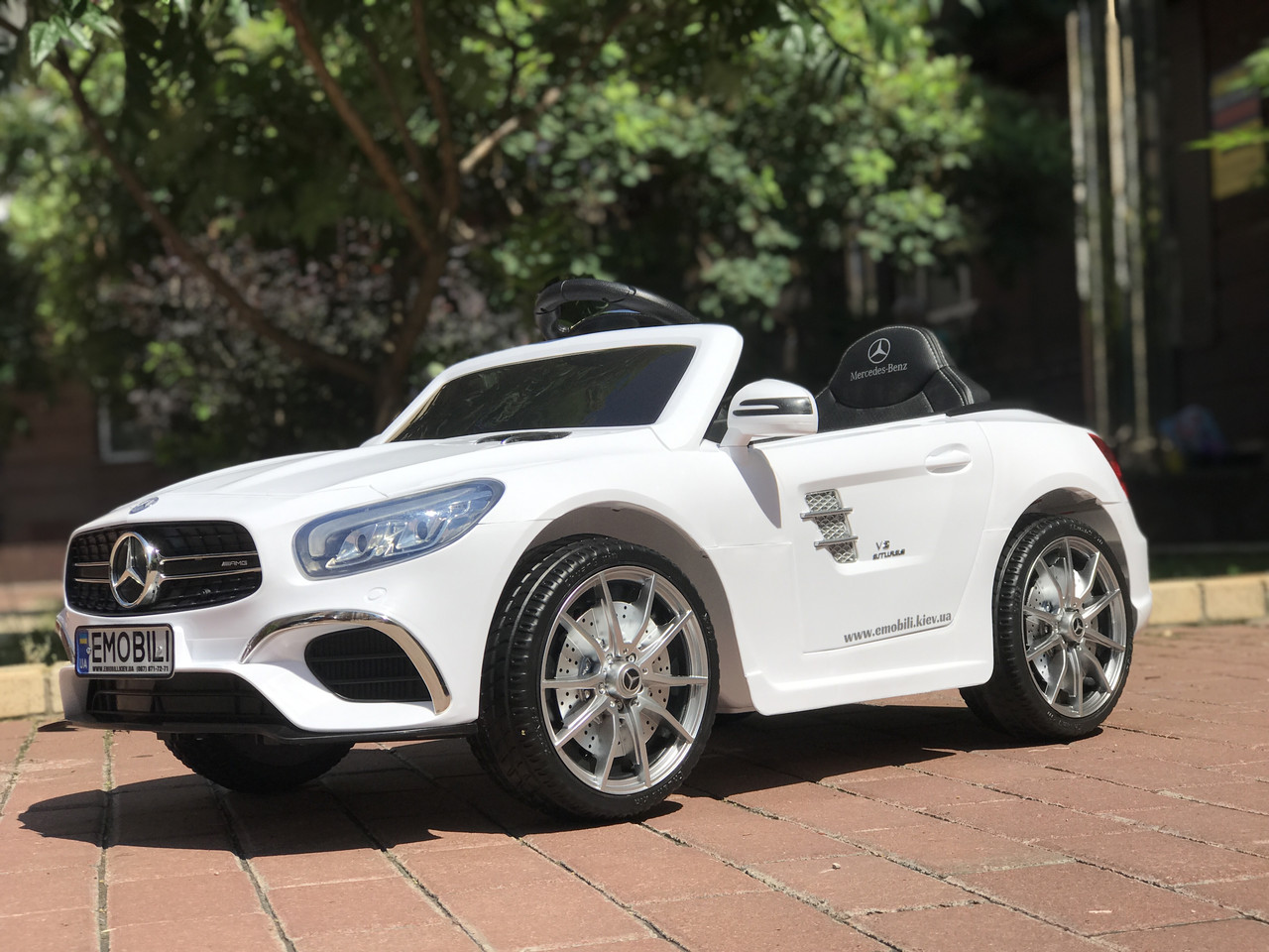Дитячий електромобіль кабріолет Mercedes-Benz SL65, led-підсвітка днища, амортизатори 4 шт., фото 1