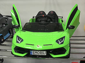 Дитячий електромобіль кабріолет Lamborghini Aventador, led-підсвітка днища, двері відчиняються вгору