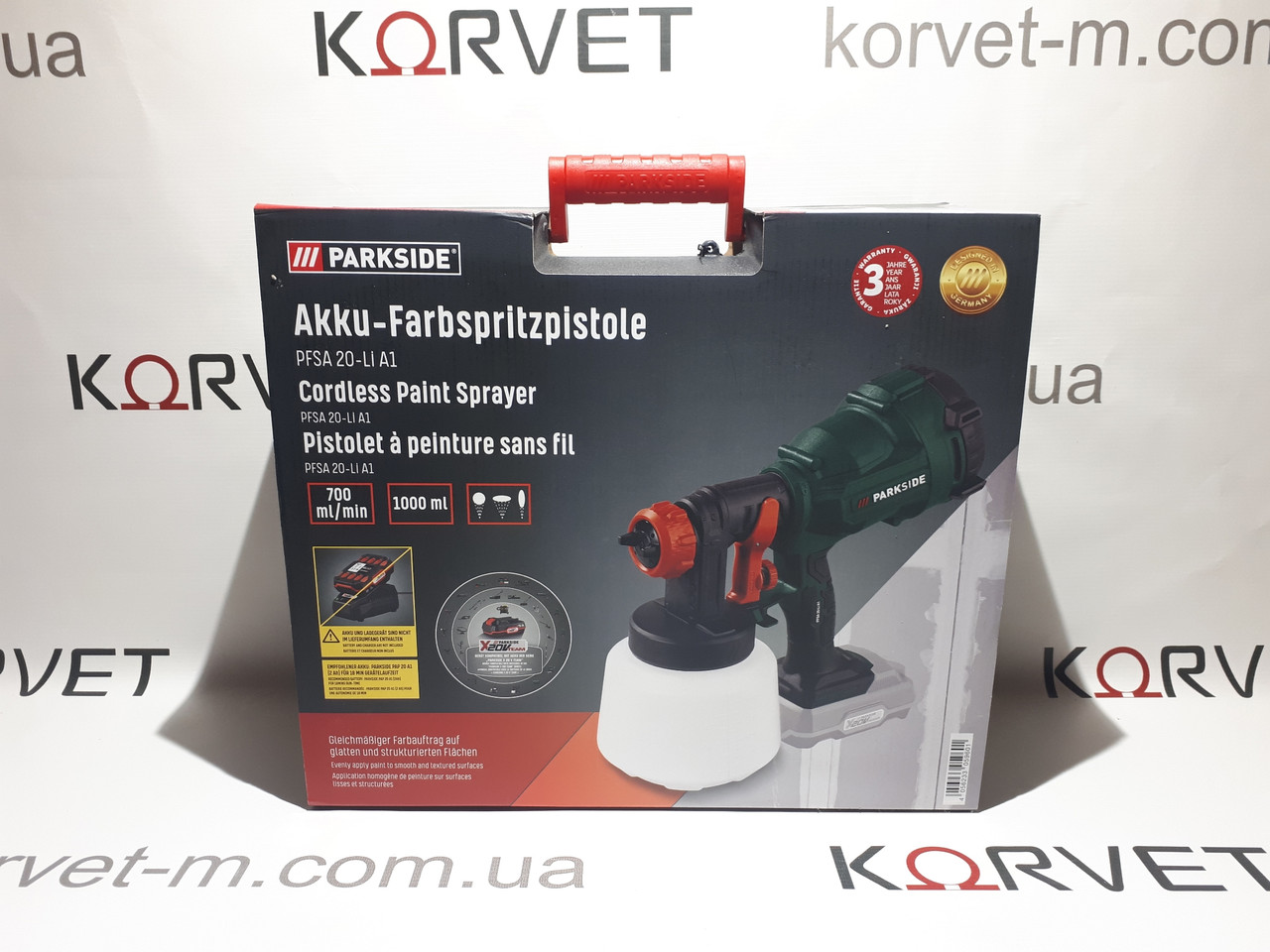 Аккуляторный пульвилизатор , краскопульт Parksde PFSA 20-Li A 1 Німеччина