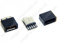 Гнездо micro USB 5P-A на кабель