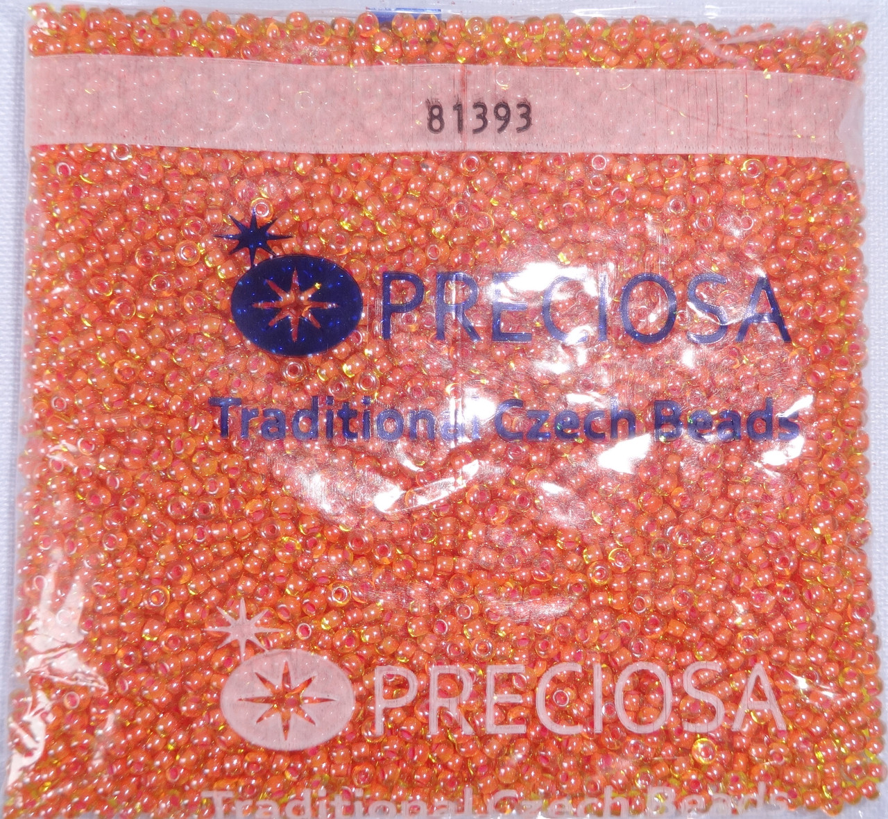 Бісер 10/0 хамелеон No 81393 жовтогарячий 50 г., фото 1