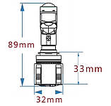 Світлодіодні LED-лампи з лінзою Н4 55 W 5600 Lm, фото 5