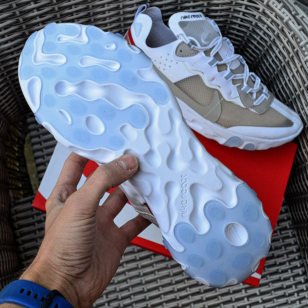 Мужские кроссовки Nike React Element 'White'демисезонные осень весна. Живое фото. Топ топ ААА+ - фото 2 - id-p1237137815