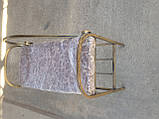 Кований пуф банкетка з підлокітником 65 см, фото 4