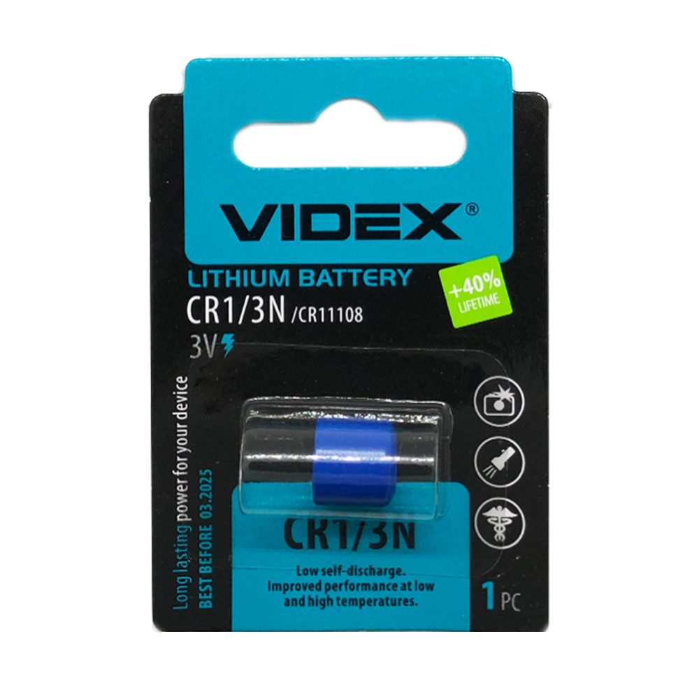 Батарейка CR1/3N Videx Lithium (3v)