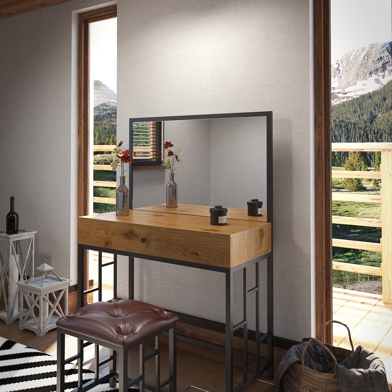 Трюмо в стилі лофт металеве Ренн, фото 1