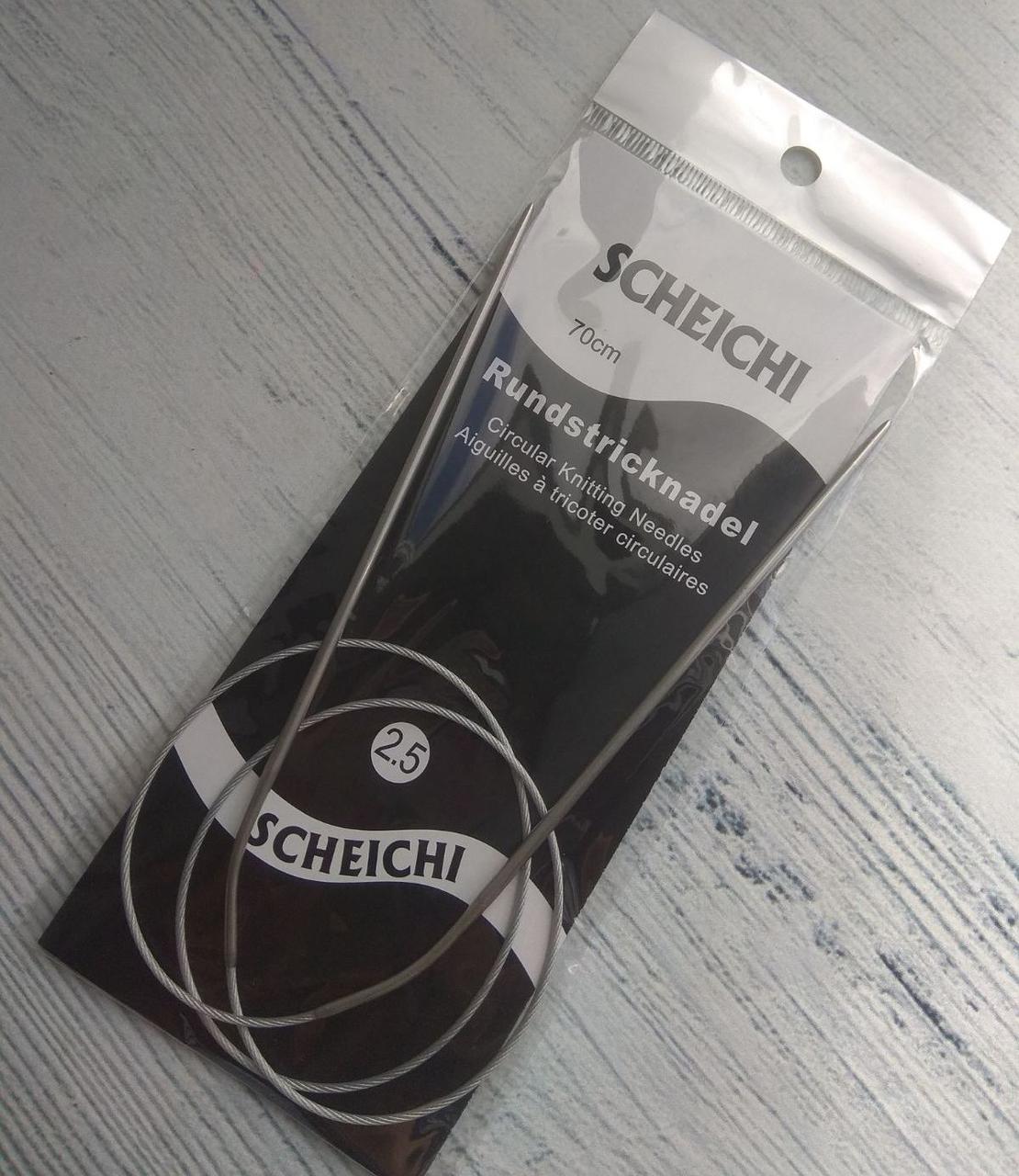 Спиці для в'язання No2.5 на тросі 70 см