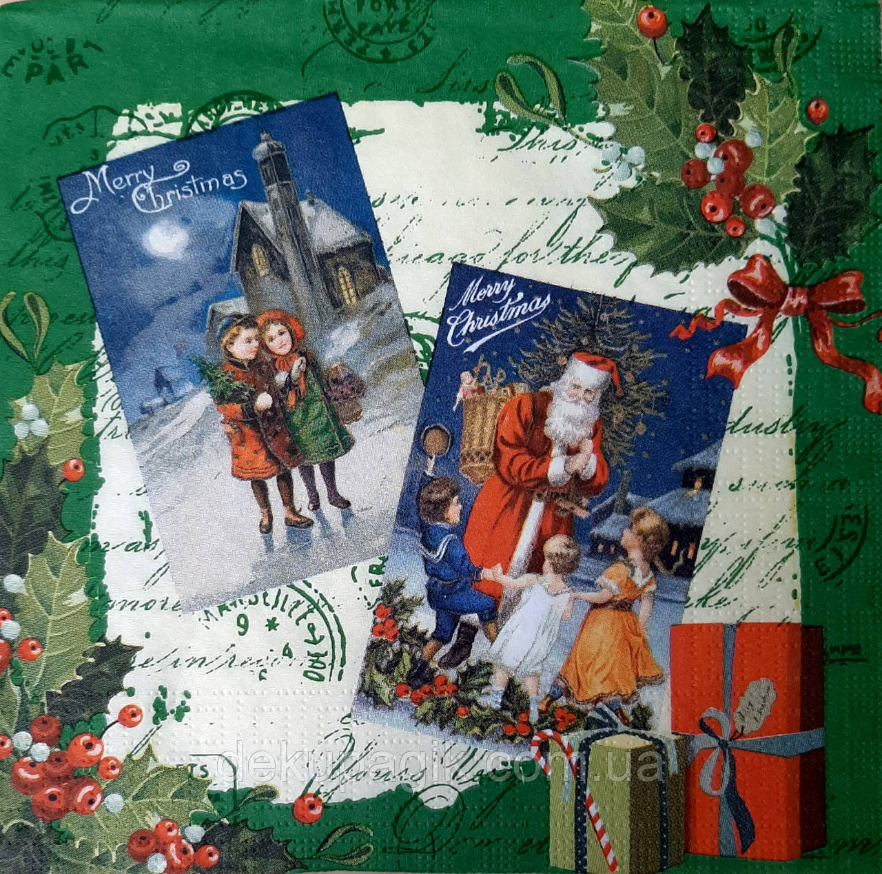 Серветка для декупажу 33х33см, НГР-18, фото 1