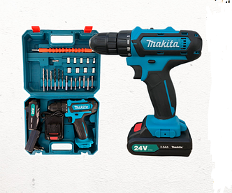 Акумуляторний шуруповерт Makita 550 DWE 2 акумулятора 24V 3A / h Li-Ion + набір