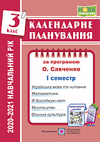 3 клас Календарне планування (за програмою О. Я. Савченко) І семестр 2022-2023 н.р. ПІП