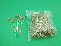 Бамбукові палички з вузликом 10см,100 шт (1 пач.)