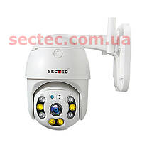 Поворотная уличная камера с функцией слежения, инфракрасной и LED подсветкой SECTEC ST-393-2M