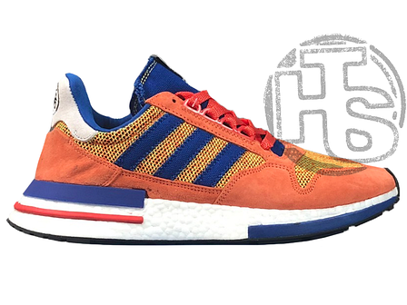 Чоловічі кросівки Dragon Ball Z x Adidas ZX500 RM Son Goku Orange Purple D97046, фото 1