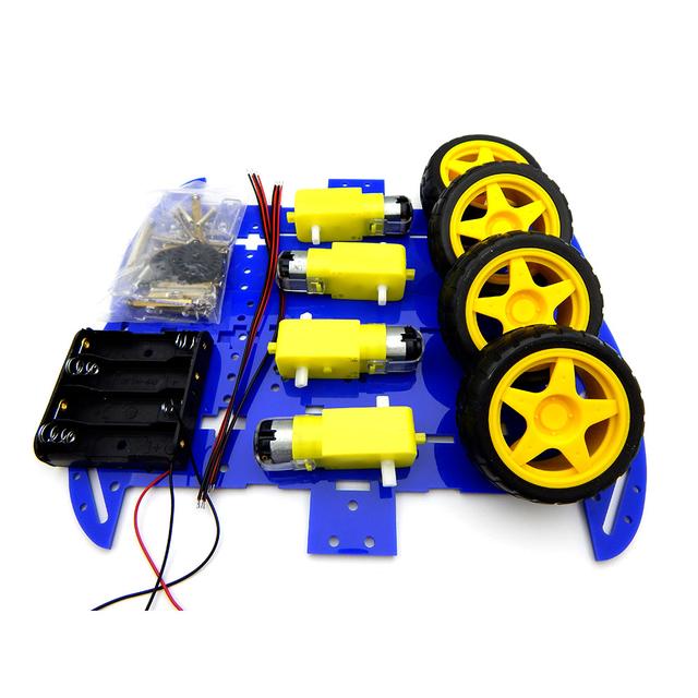 Шасі Arduino 4WD (Color blue) Шасі Ардуїнов 4WD (Синій колір)