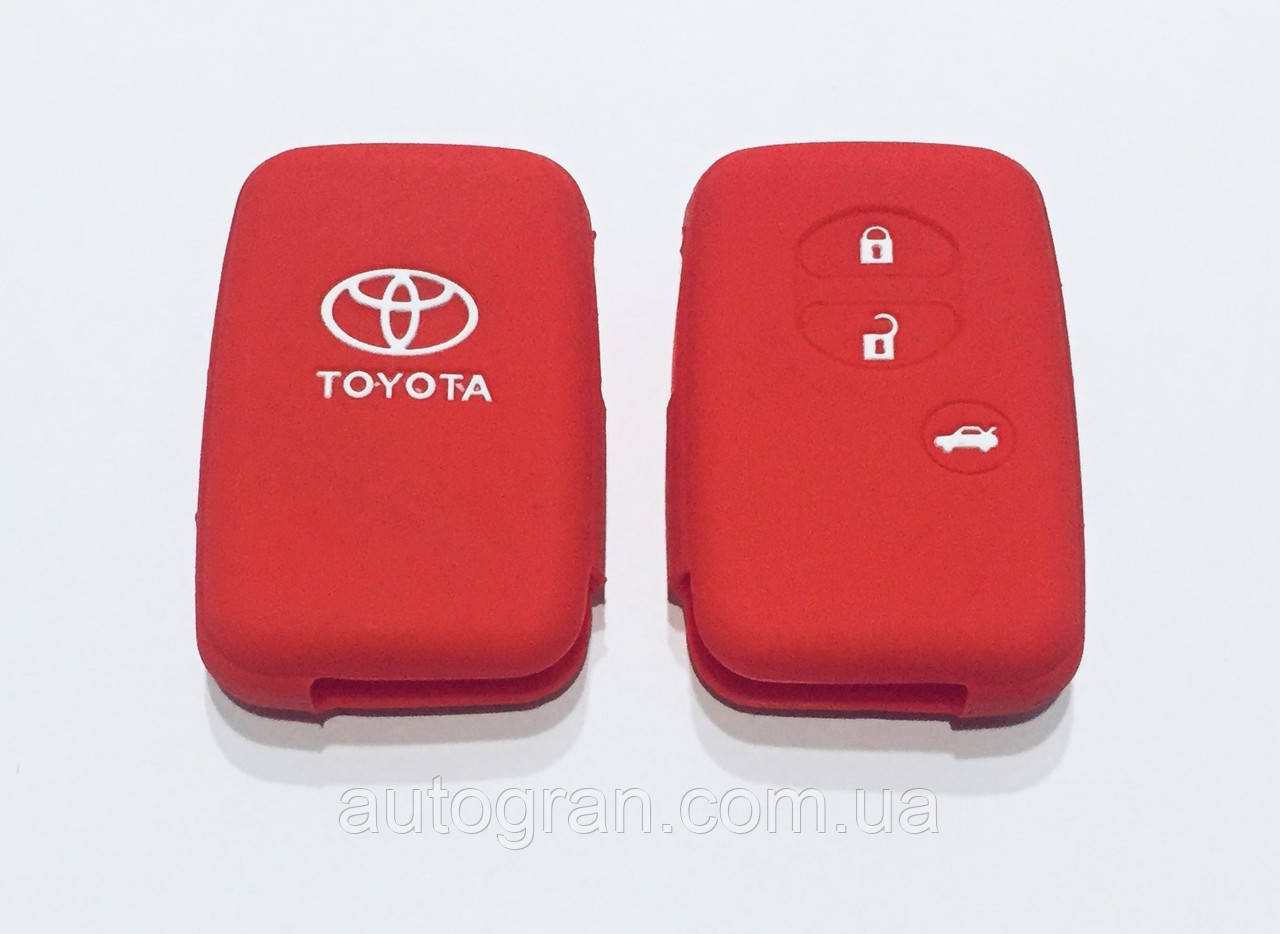 Силіконовий чохол на смарт ключ Toyota тип1 червоний