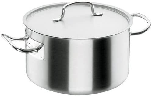 Каструля середня "Chef-Classic" 28х17.5см/10л з індукційним дном з нержавіючої сталі з кришкою Lacor