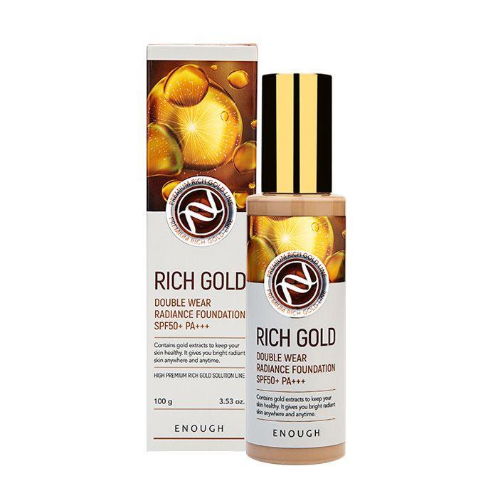Enough RICH GOLD Double Wear Radiance Foundation Омолоджувальний тональний крем з ефектом сяйва, 100 мл