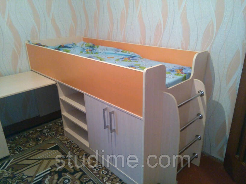Ліжко-горище з робочою зоною "Кузя" зі спальним місцем 1800х800
