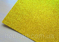 Фоаміран з глітером 20х30, № 02 золотистий світлий (40B1-DB140-141)