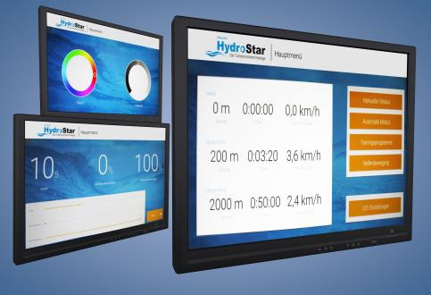 Дисплей сенсорний для керування програмою тренувань плавців Hydro Star Binder 70"
