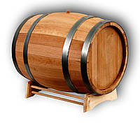 Бочка дубовая для вина, коньяка, обручи-нержавейка. 200 литров