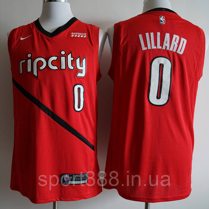Червона майка Nike Lillard №0 Лиллард джерсі Portland Trail Blazers команда NBA