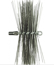 Сталевий йорж для чищення димоходу 175 мм, різь М12, фото 2