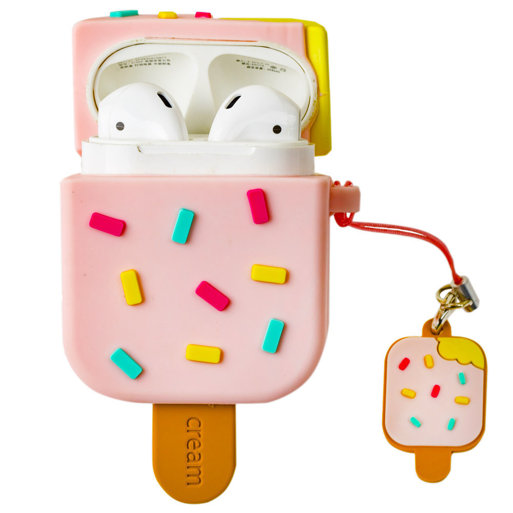 Силіконовий чохол Alitek для навушників Apple AirPods 1 / 2 Ice Cream Pink