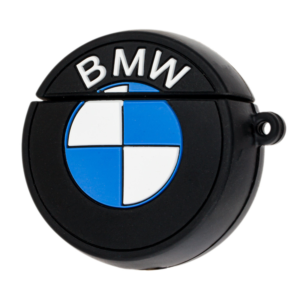 Силіконовий чохол Alitek для навушників Apple AirPods 1 / 2 BMW + карабін Pink