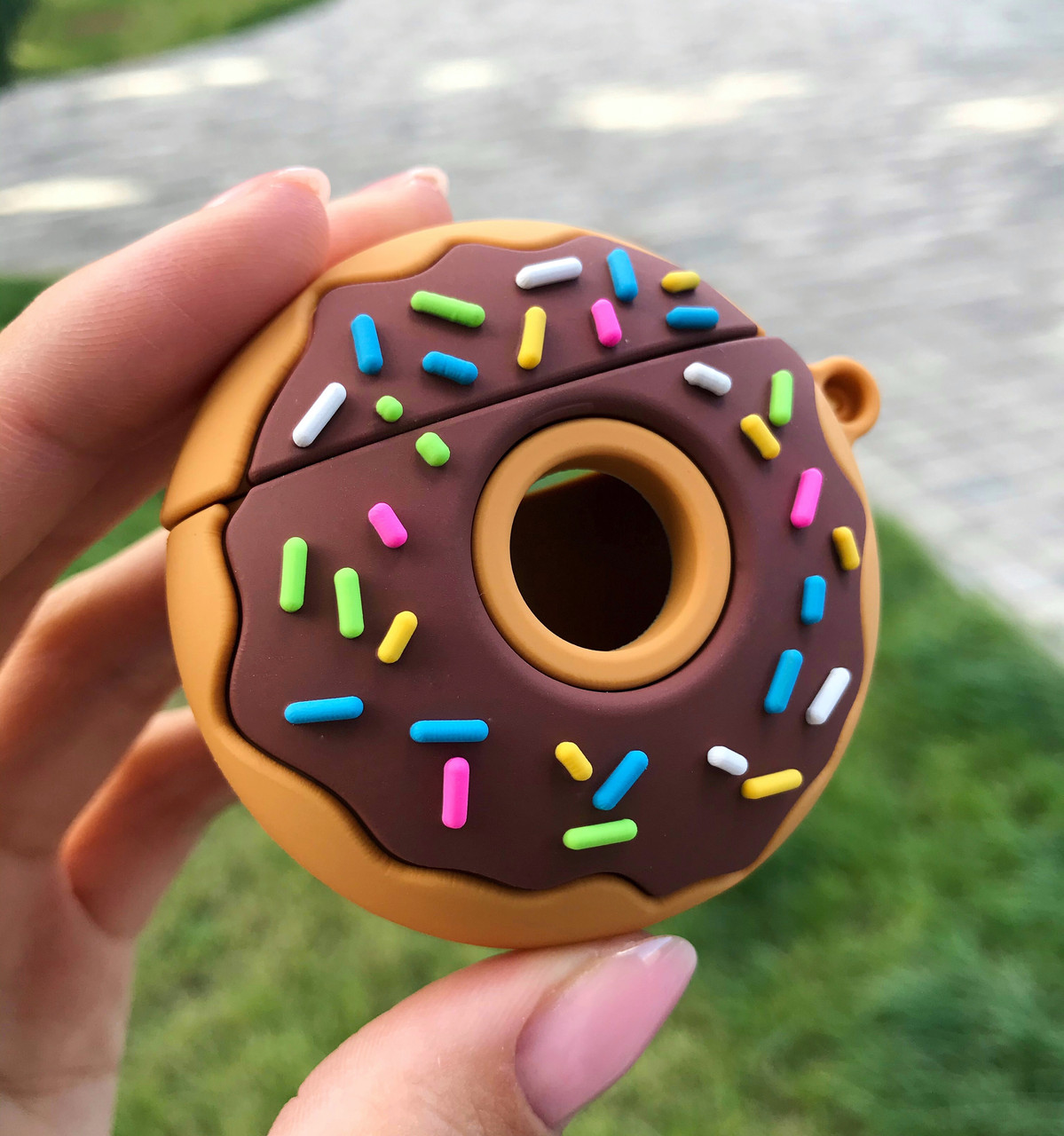 Силіконовий чохол Alitek для навушників Apple AirPods 1 / 2 Donut + карабін
