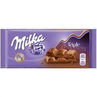 Шоколад Milka Triple (трійний шоколад), 100 г