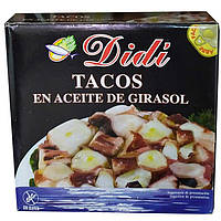 Восьминіг у соняшниковій олії Tacos en aceite de girasol Didi 266г Іспанія