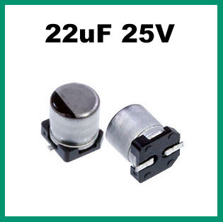 Конденсатор 22uF 25V (5х6мм) SMD - фото 1 - id-p1237294402