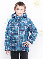 Куртка детская утепленная "Осень" синяя на 2-8 лет