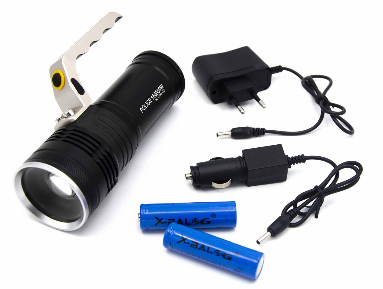 Ліхтар Police BL-T802/ 2Х Li-ion18650/ 1 х Cree XML T6/ Zoom/