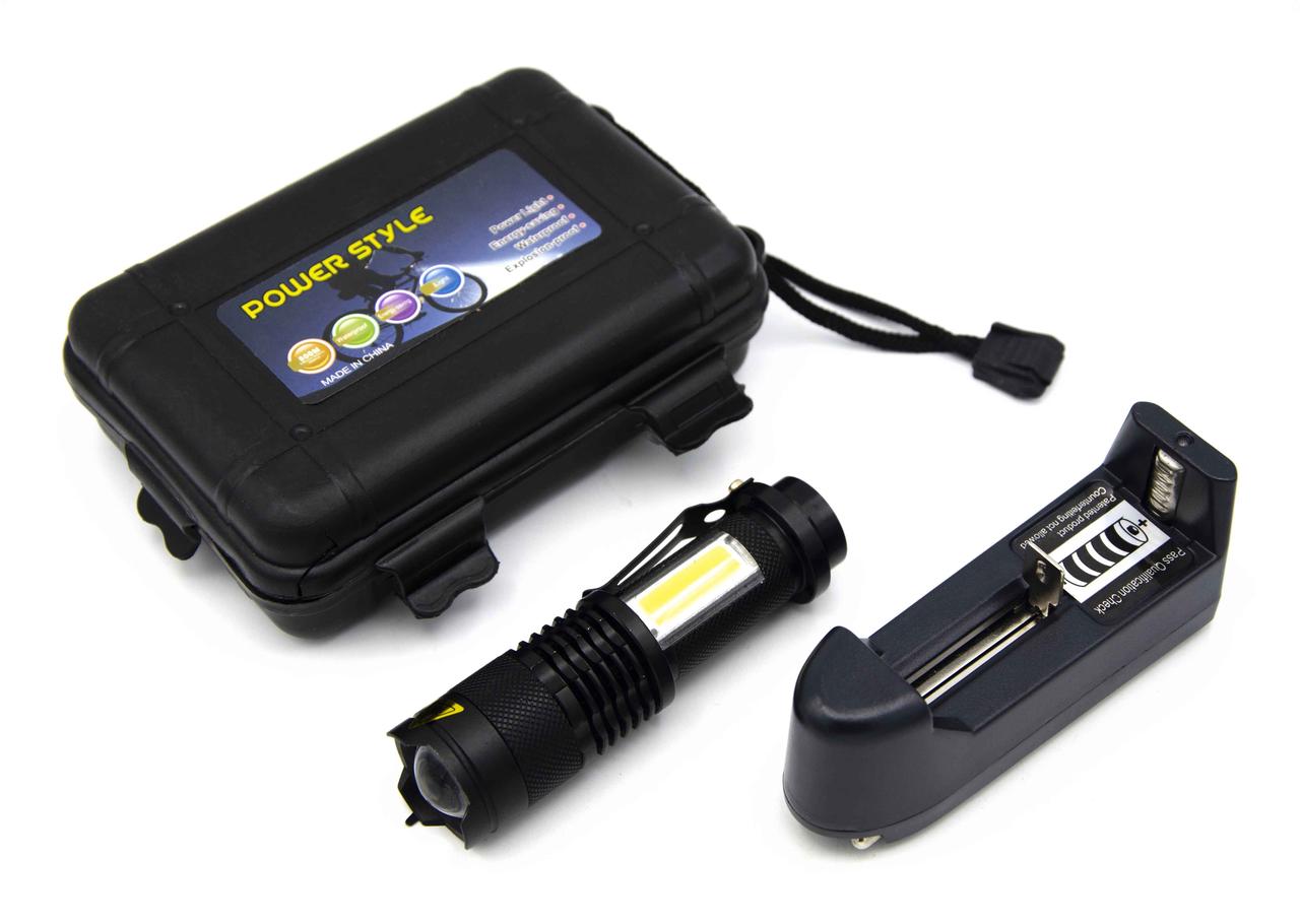 Ліхтар ручний Police BL-T8468-2/ Li-ion 14500 або 1хАА/ 1× LED/ Zoom/ Бокове підсвічування