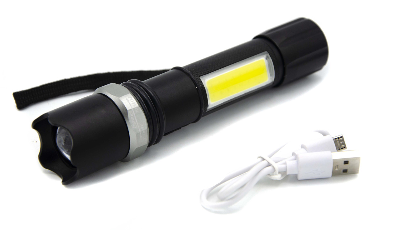 Ручний ліхтар Police BL-W546, 1х18650, 1XPE+COB, ЗУ microUSB, 7410, фото 1