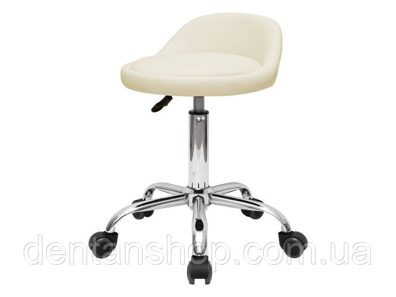 Стілець без спинки для майстра косметолога, манікюру та для майстрів салону краси Бежевий { H 44-58см } мод 148, фото 1