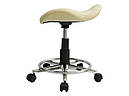 Стілець для майстра косметолога, манікюру та майстрів салону краси Бежевий мод. 829 { H 36-50см }, фото 2
