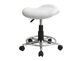 Стілець для майстра косметолога, манікюру та майстрів салону краси Білий мод. 829 { H 36-50см }