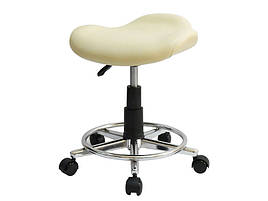 Стілець для майстра косметолога, манікюру та для майстрів салону краси Бежевий мод. 829 { H 36-50см }
