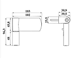 Петля ASTEX дверна АТ25 до 110 кг колір білий RAL 9016, фото 3