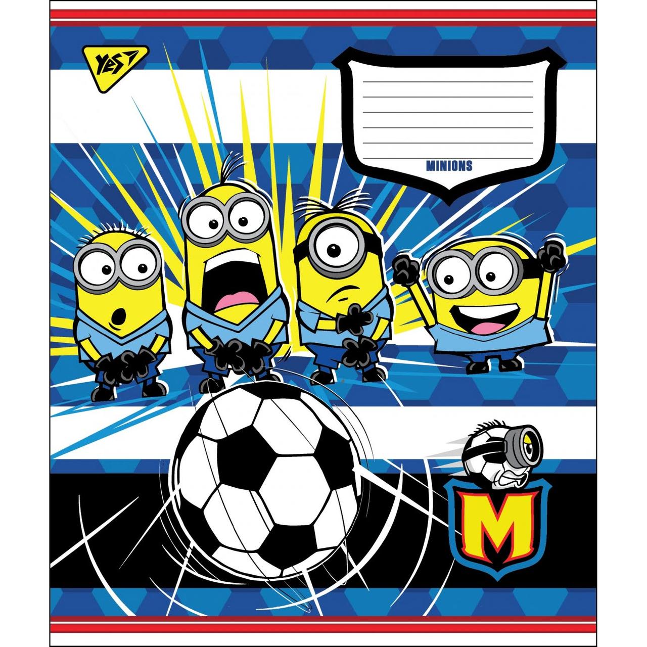 Зошит 12арк. лін. YES Minions goal №764500(25)(500)